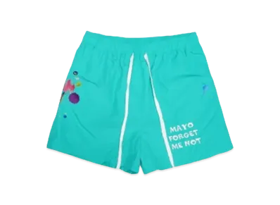 MAYO PAINT Embroidery Shorts "KINMIYA BLUE"