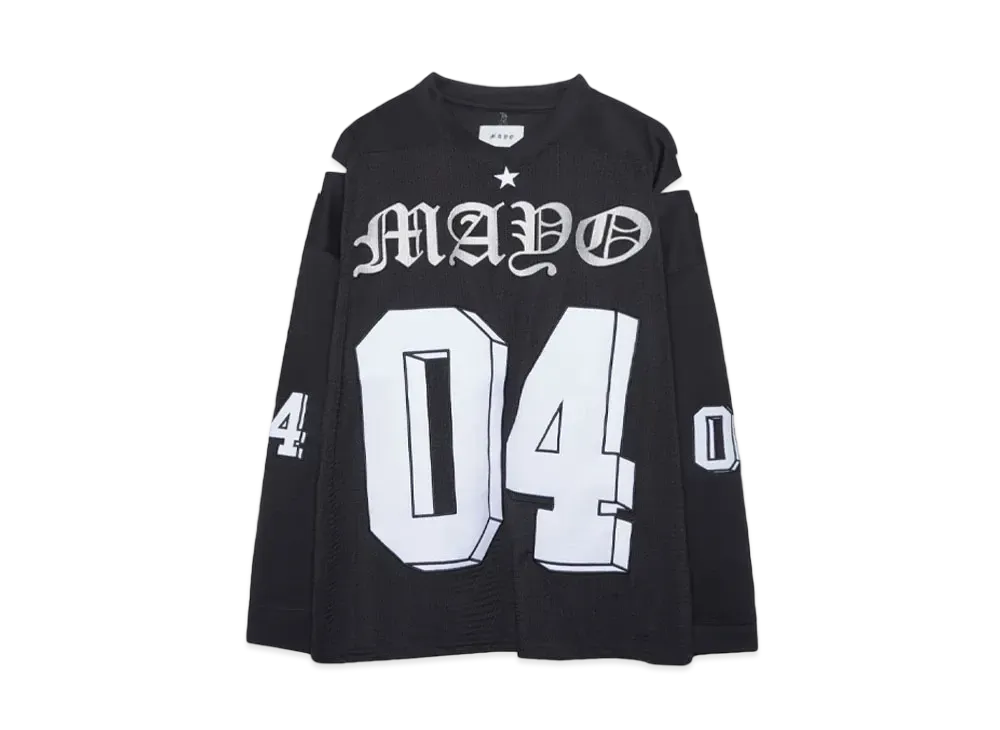 MAYO Embroidery Game shirt "BLACK"