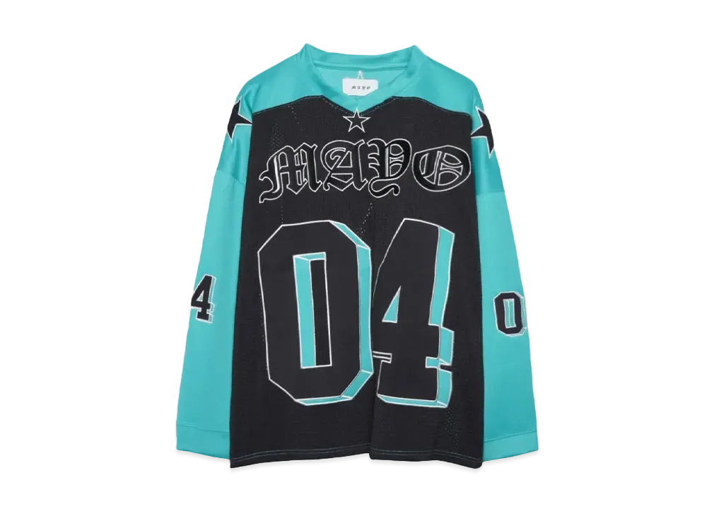 MAYO Embroidery Game shirt "KINMIYA BLUE"