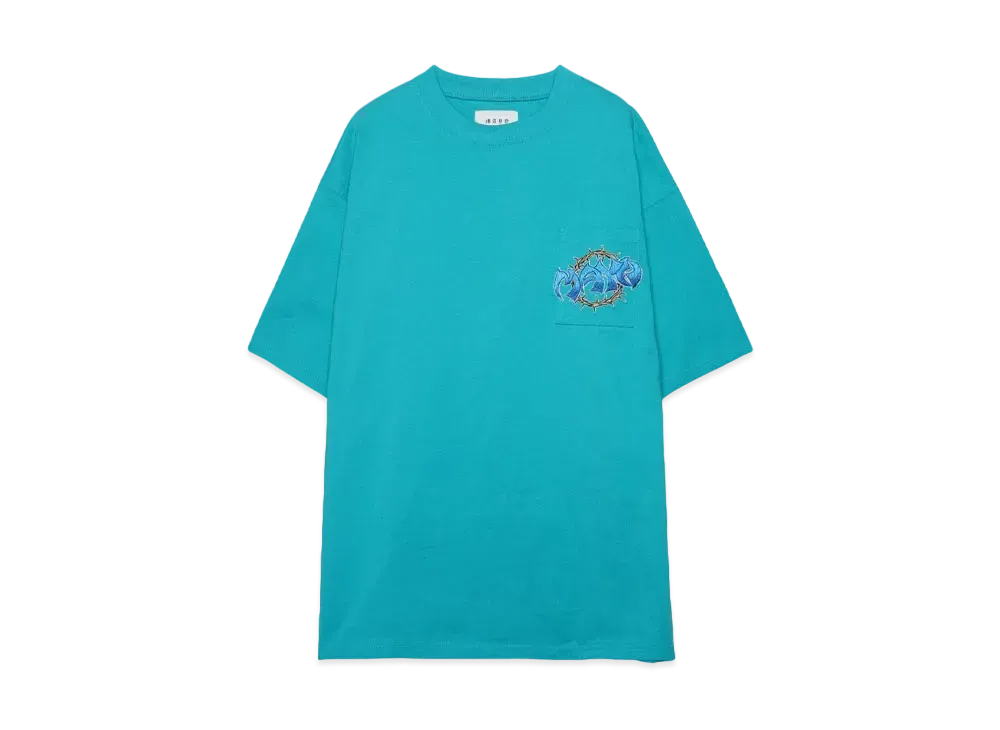 MAYO sunshineL Embroidery short Sleeve Tee "KINMIYA BLUE"