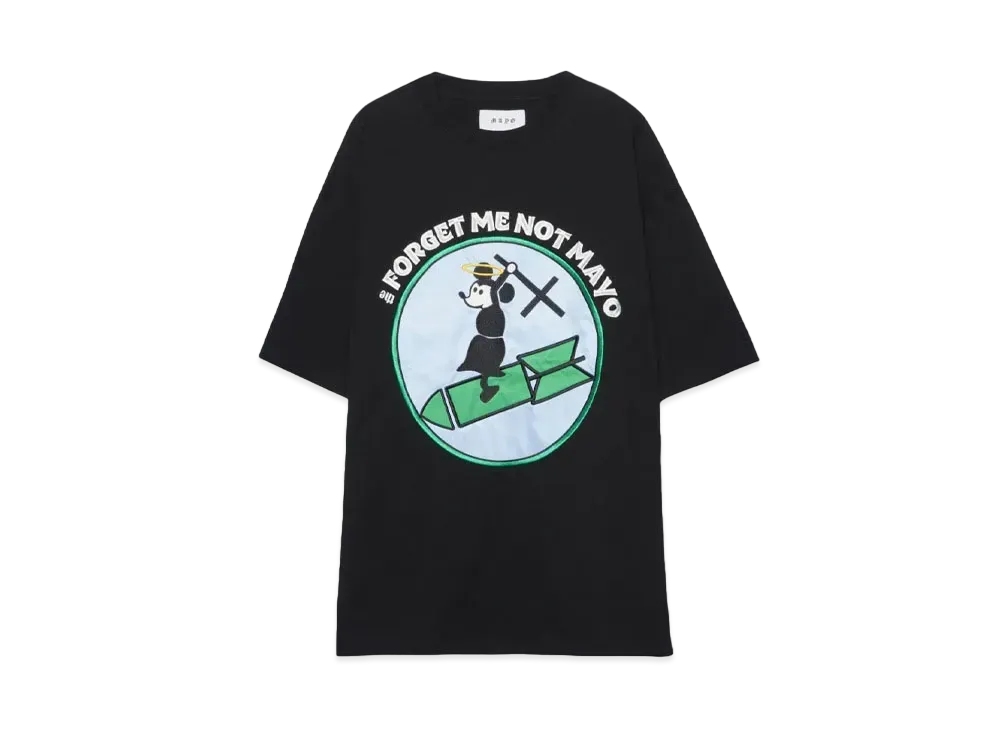 MAYO FORGET ME NOT MAYO Embroidery short Sleeve Tee "BLACK"
