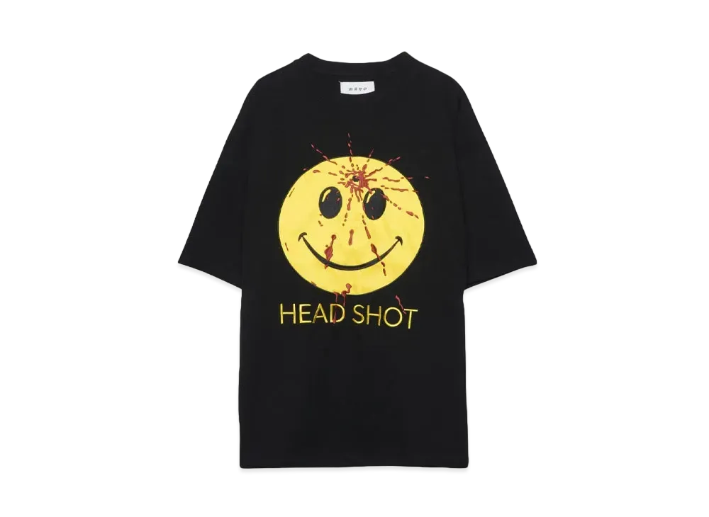 MAYO HEAD SHOT Embroidery short Sleeve Tee "BLACK"