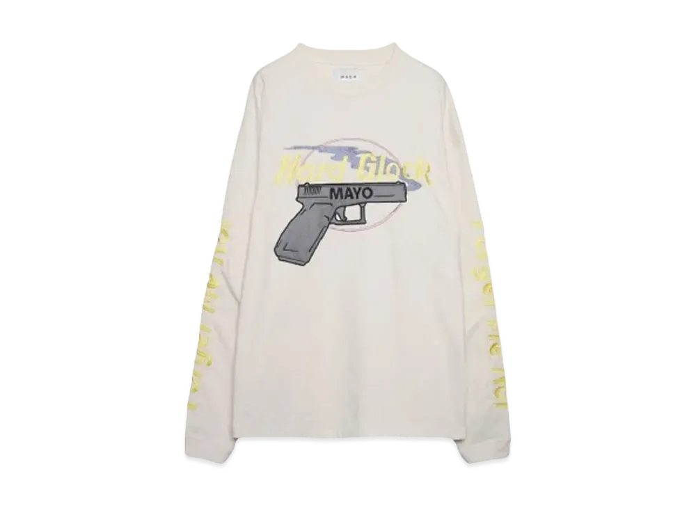 MAYO Hard Glock MAYO Embroidery Long Sleeve Tee "WHITE"