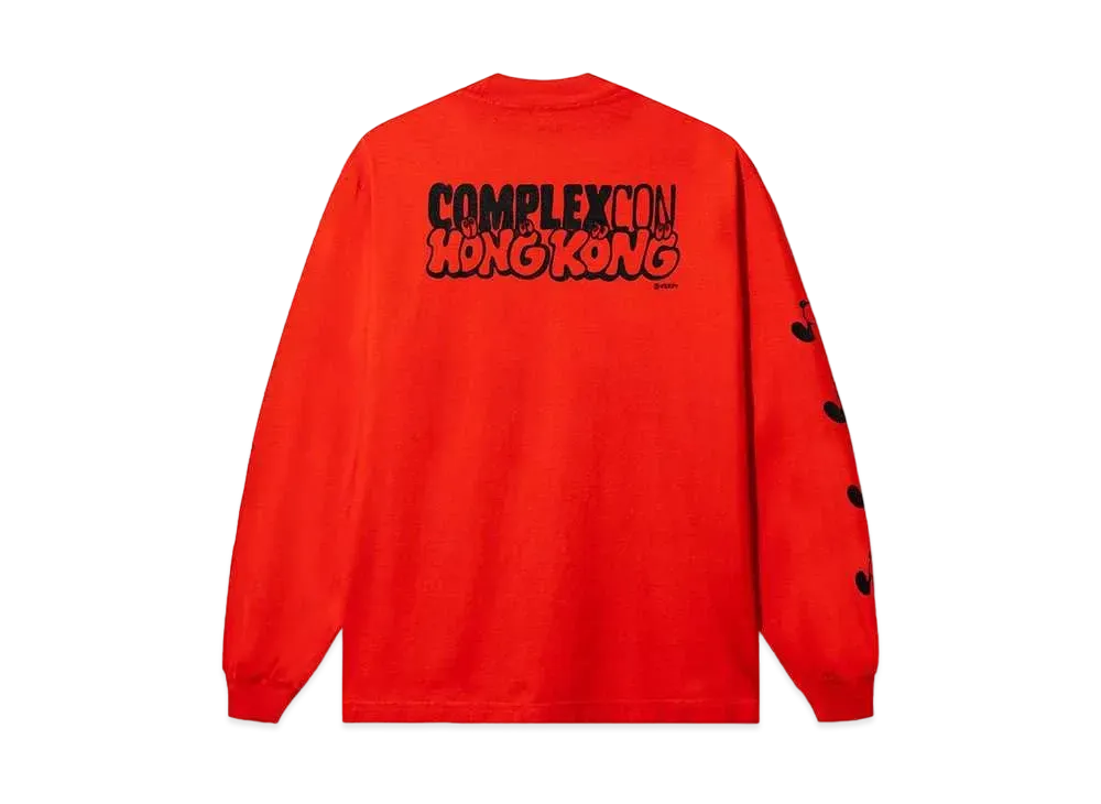 VERDY COMPLEXCON HONG KONG L/S T-Shirt "Red"