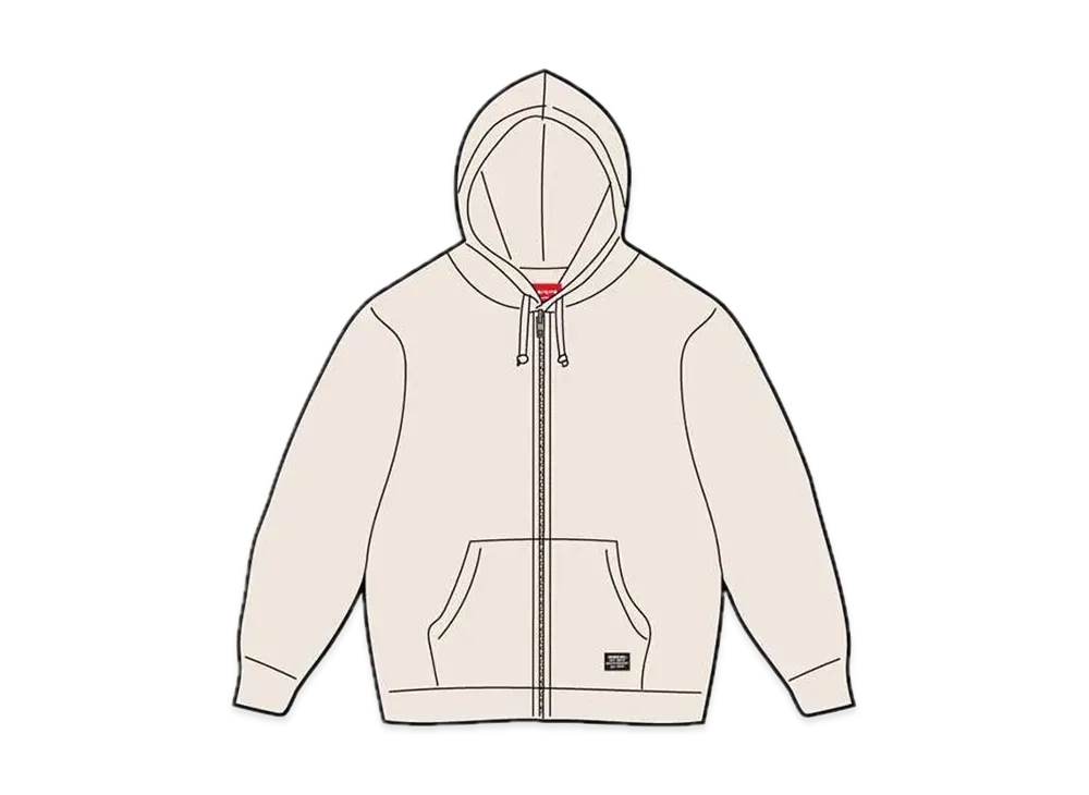 Supreme Hooded Zip Up Thermal "Natural"