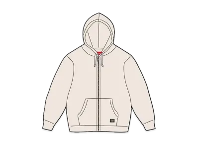 Supreme Hooded Zip Up Thermal "Natural"