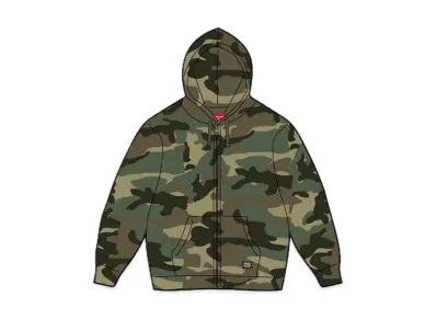 Supreme Hooded Zip Up Thermal "Woodland Camo"