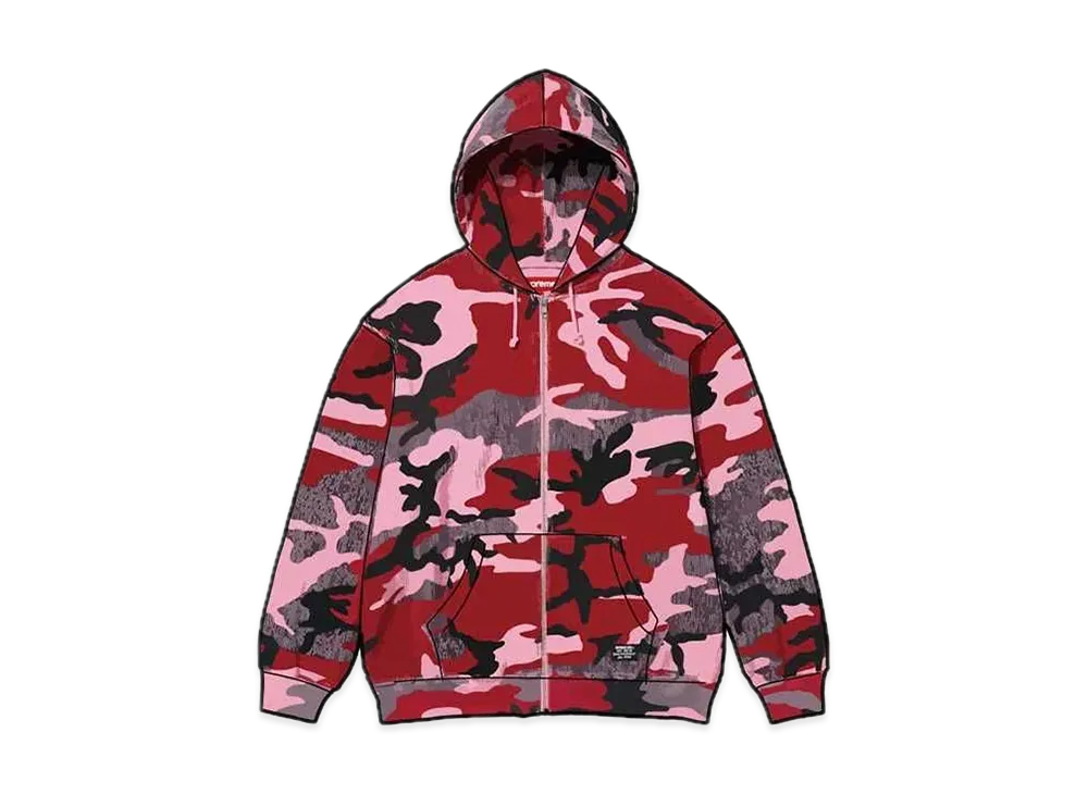 Supreme Hooded Zip Up Thermal "Pink Camo"