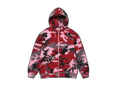 Supreme Hooded Zip Up Thermal "Pink Camo"