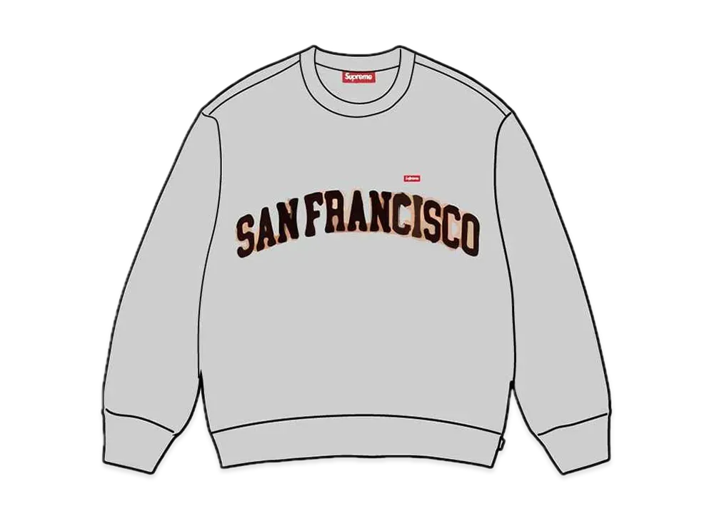 シュプリーム ショップ スモール ボックス クルーネック (サンフランシスコ) "ヘザーグレー"