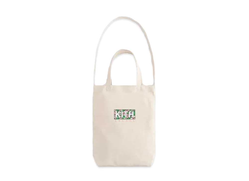 Kith Treats Mosaic Sakura Box logo Tote "White"