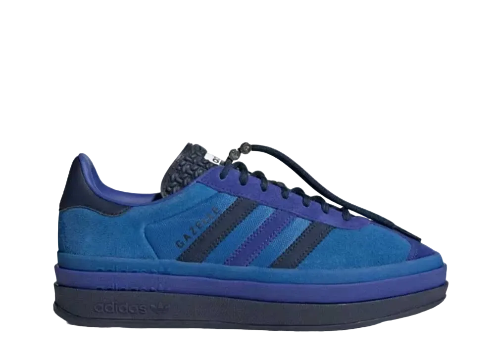 Ordinary People × adidas Women's Gazelle Bold "Bright Royal/Semi Lucid Blue/Collegiate Navy"