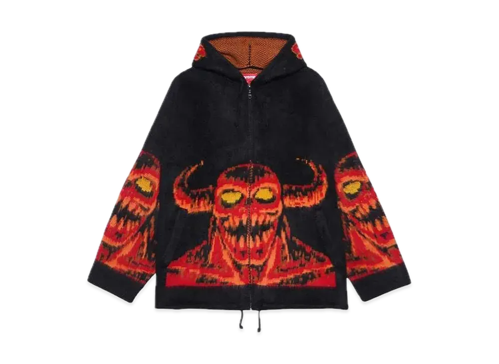 Supreme x Toy Machine Zip Up Hooded Sweater "Black"