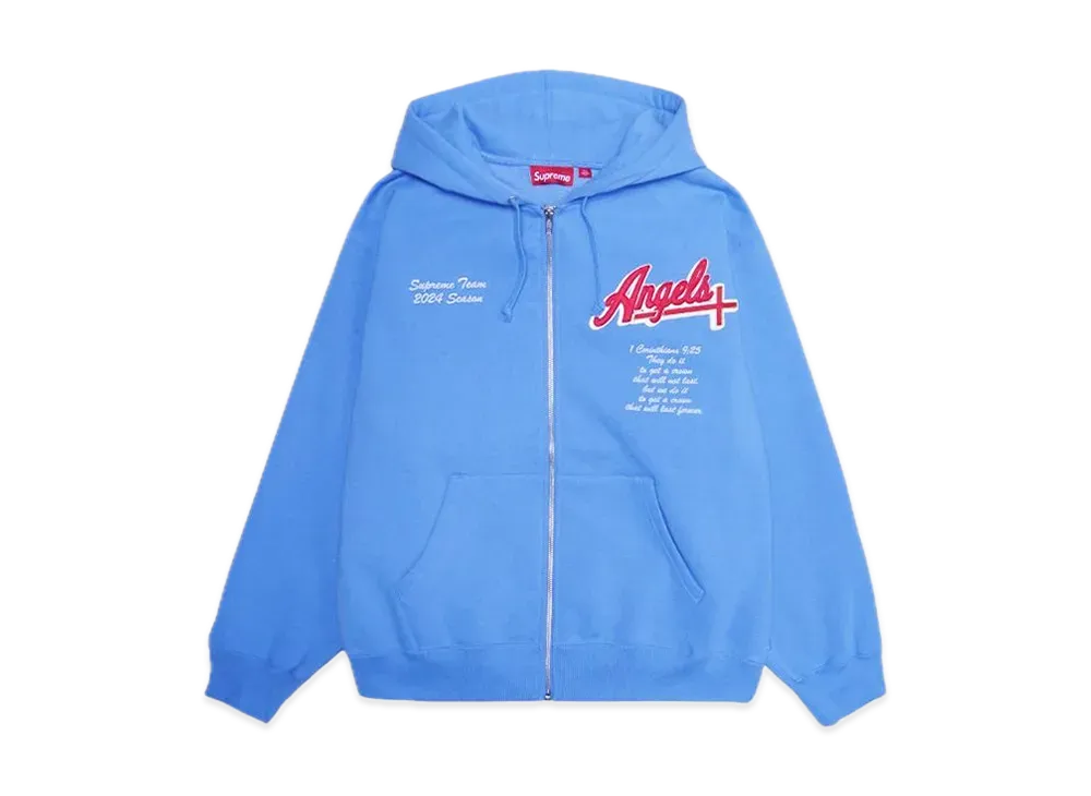 Supreme Salvation Zip Up Hooded Sweatshirt "Light Blue"