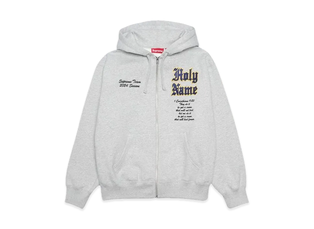 シュプリーム サルベーション ジップアップ フーデッド トレーナー "ヘザー グレー"