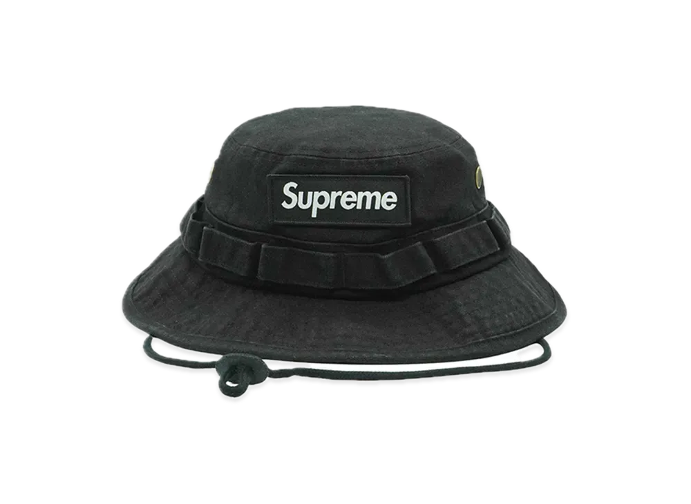 Supreme Washed Canvas Boonie "Black"