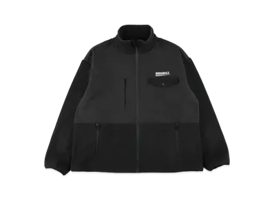 WIND AND SEA Fishnet Recycled Nylon Fleece Zipup Blouson "Black"