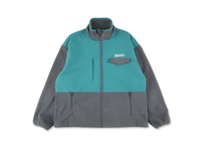 WIND AND SEA Fishnet Recycled Nylon Fleece Zipup Blouson "Sea Foam"