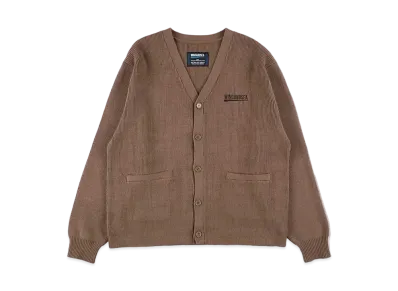 WIND AND SEA Fishnet Recycled Nylon Knit Cardigan "Sand Gray"