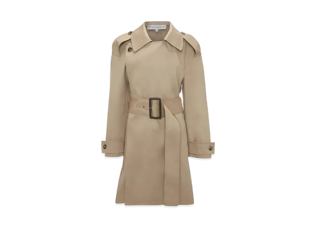 JW ANDERSON Wrap-Front Mid-Length Trench Coat "Beige"