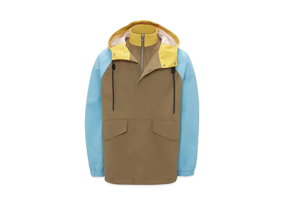 JW ANDERSON Short Colorblock Parka Jacket "Beige/Multi"