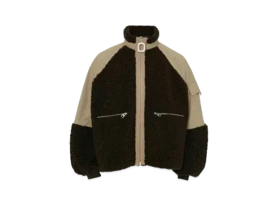 JW ANDERSON Color-Block Fleece Track Jacket "Forest Green"