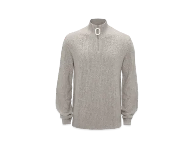 JW ANDERSON Boucle Henry Pullover "Pale Gray"