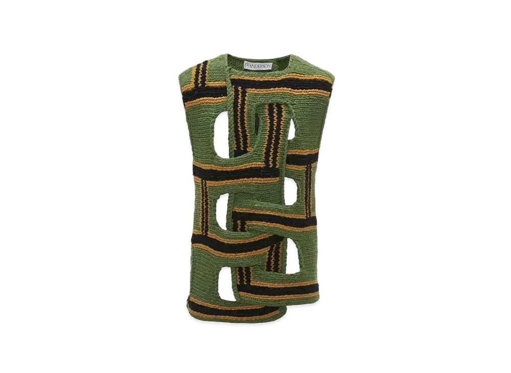 JW ANDERSON Striped Vest "Green"