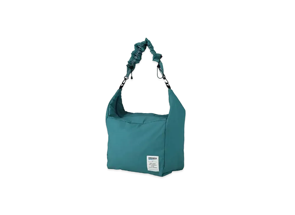 WIND AND SEA Fishnet Recycled Nylon Shoulder Bag "Sea Foam"