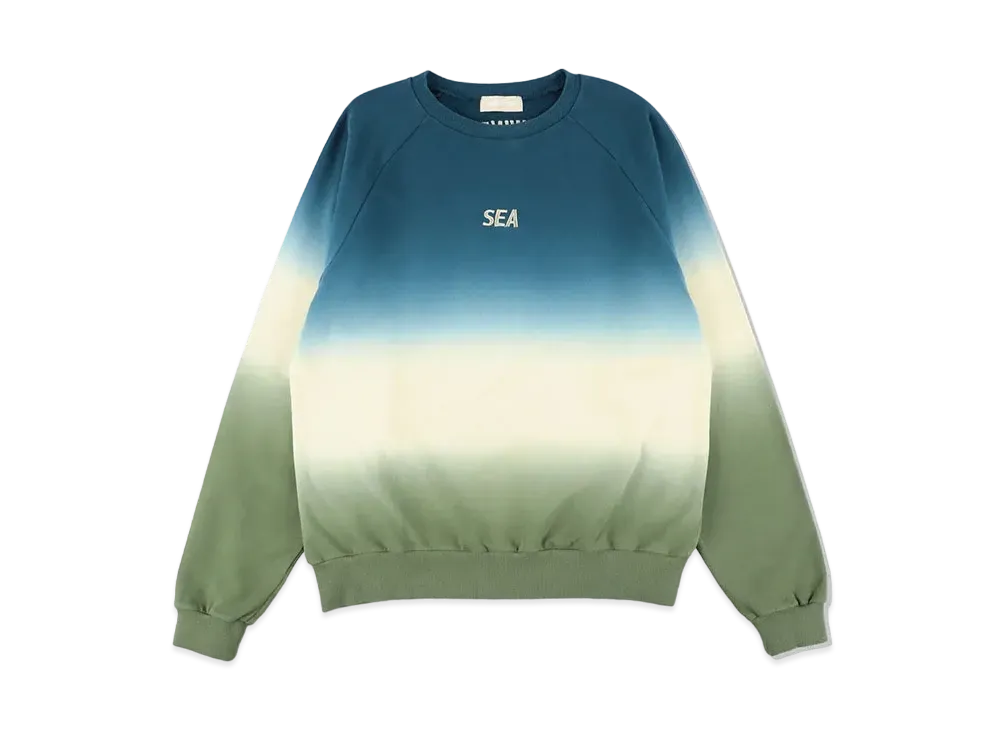 WIND AND SEA Step Dye Raglan Crew Neck "Navy Lemon"
