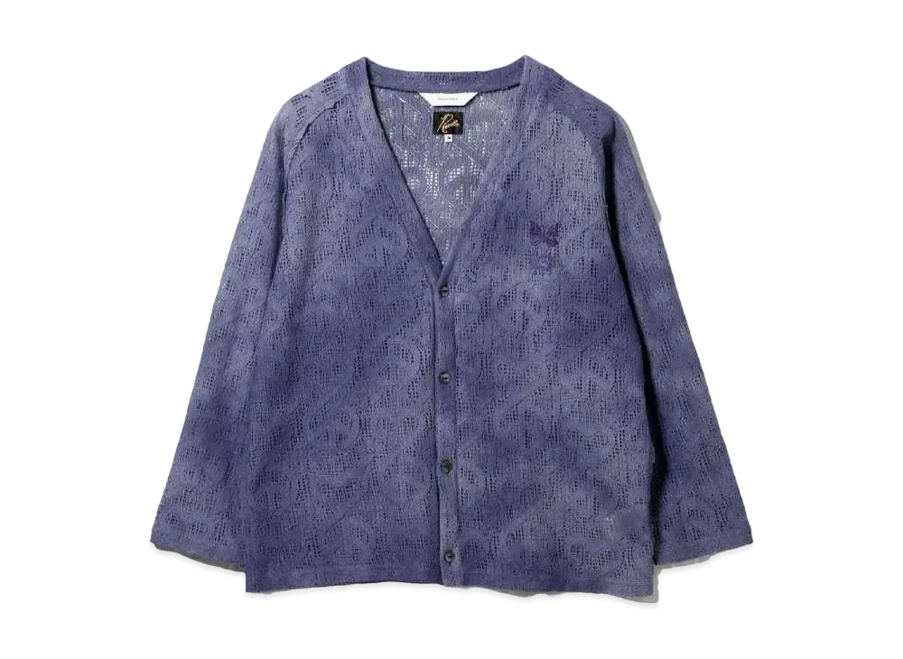 Needles x Sasquatchfabrix. V Neck Cardigan Uneven Dye "Purple"