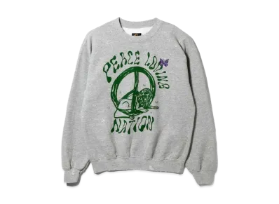 Needles x Sasquatchfabrix. Savage Sweat Peace Loving Nation "Grey"