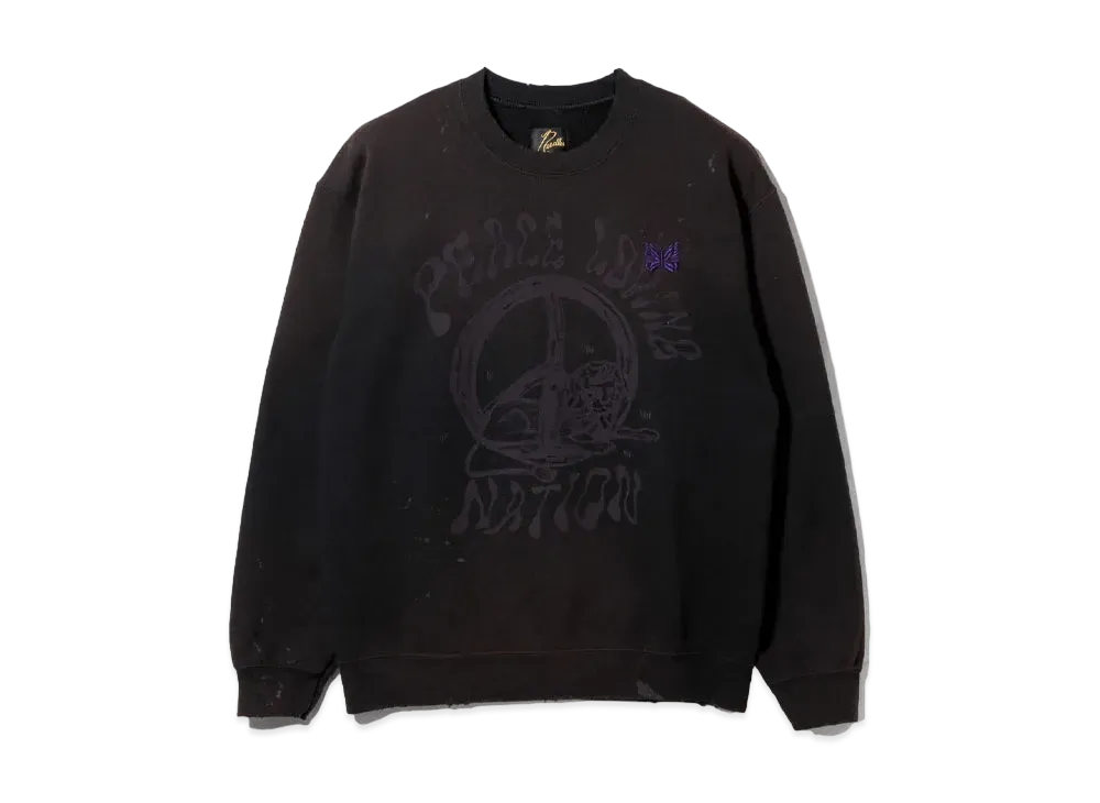 Needles x Sasquatchfabrix. Savage Sweat Peace Loving Nation "Black"