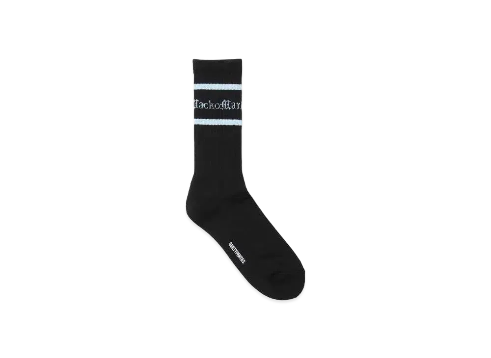 WACKO MARIA Logo Jacquard Socks "Sax"