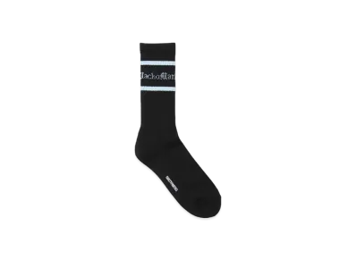 WACKO MARIA Logo Jacquard Socks "Sax"