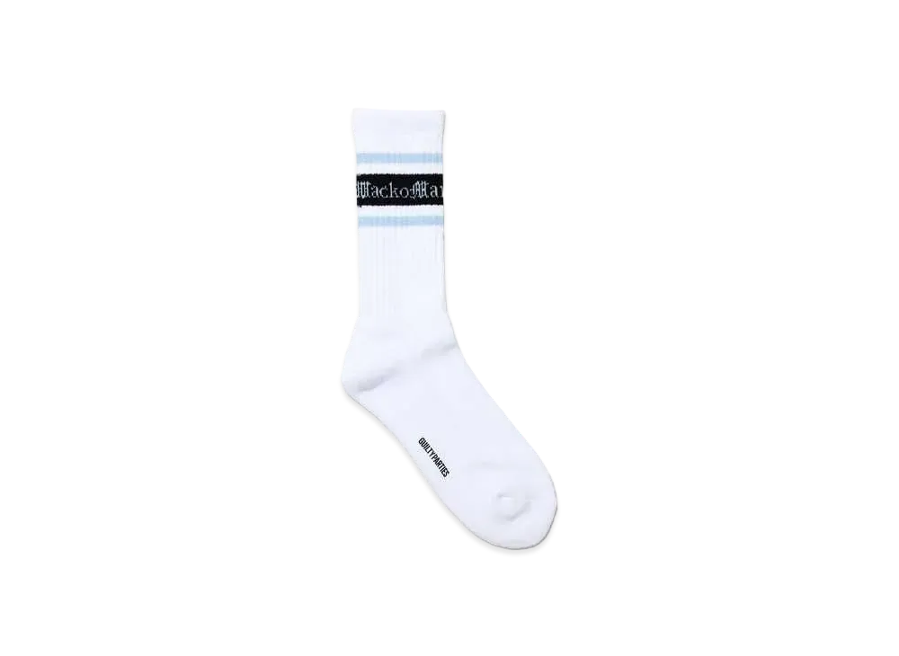 WACKO MARIA Logo Jacquard Socks "Sax"