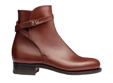 J.M.Weston Women's Jodhpur Boots #794 D Box Calf "Tan Brown" 125218279410/1F Single Leather Sole
