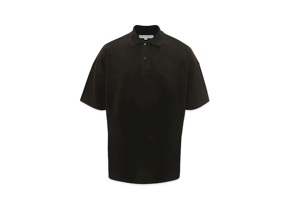 JW ANDERSON Logo Embroidered Polo Shirt "Brown"