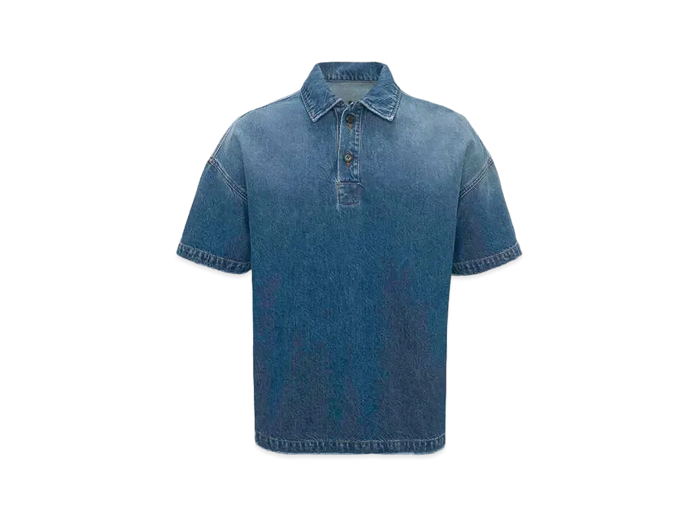 JW ANDERSON Denim Polo Shirt "Light Blue"