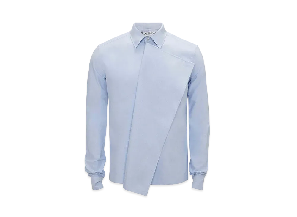 JW ANDERSON Draped Front Shirt "Light Blue"
