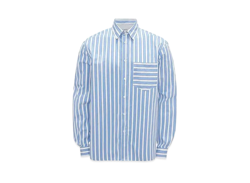 JW ANDERSON Classic Fit Patchwork Shirt #2 "Blue/White"