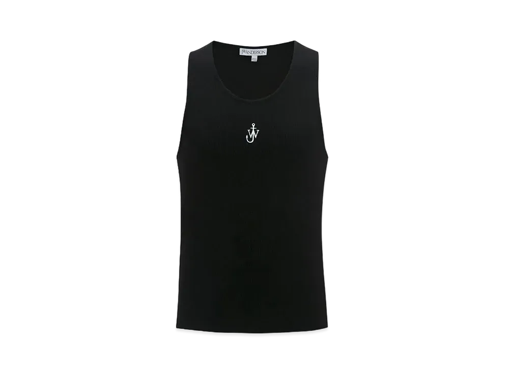 JW ANDERSON Anchor Logo Embroidered Tank Top "Black"