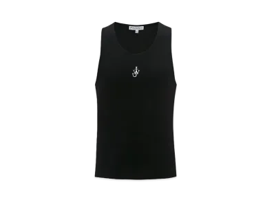 JW ANDERSON Anchor Logo Embroidered Tank Top "Black"