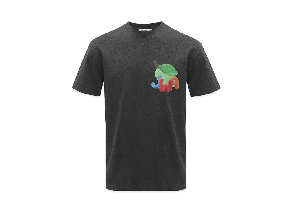 JW ANDERSON JWA Lime Print T-shirt "Melange Charcoal"