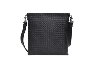 Bottega Veneta Lambskin Shoulder Bag "Dark Gray"