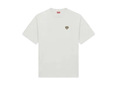 KENZO 'LUCKY TIGER CREST' Embroidered Classic T-shirt "Pale Grey"