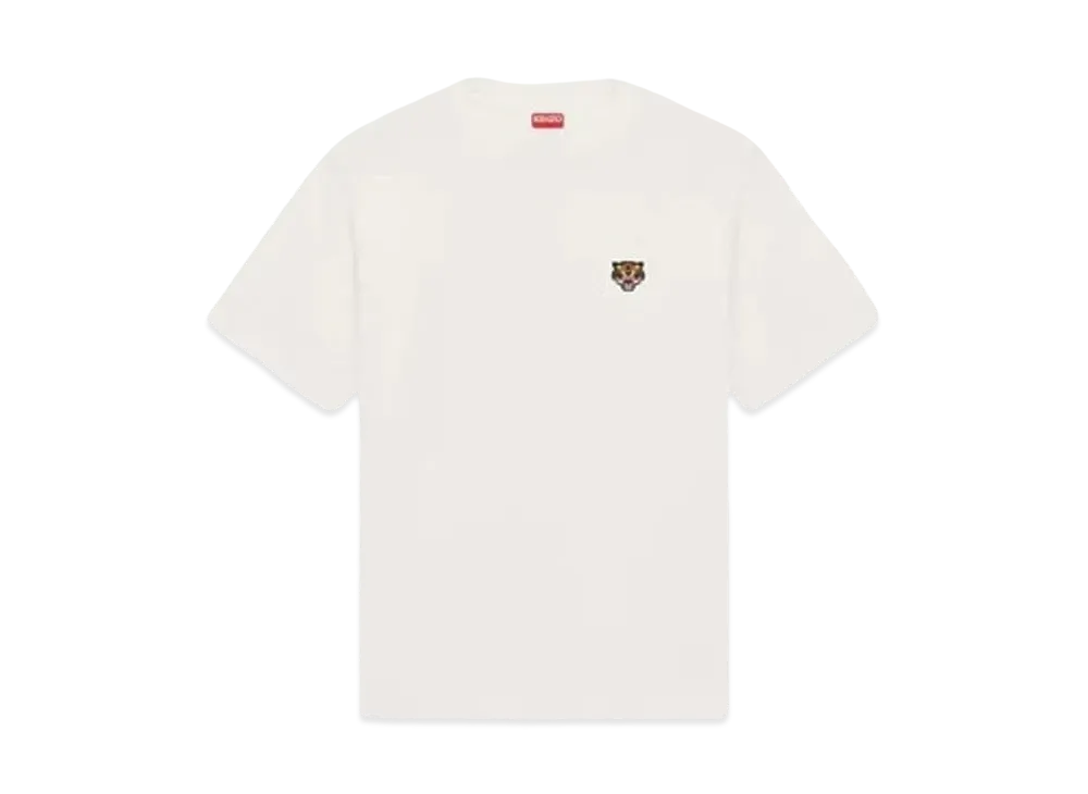 KENZO 'LUCKY TIGER CREST' Embroidered Classic T-shirt "Off White"