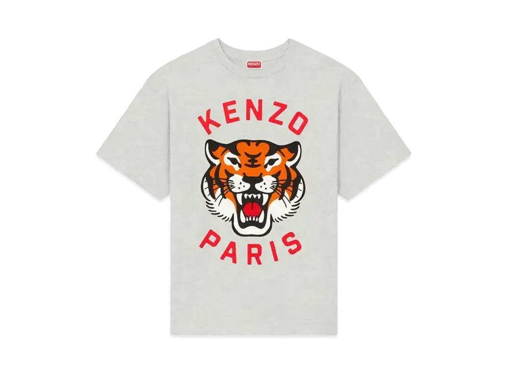 KENZO 'LUCKY TIGER' Oversize T-shirt Unisex "Pale Grey"