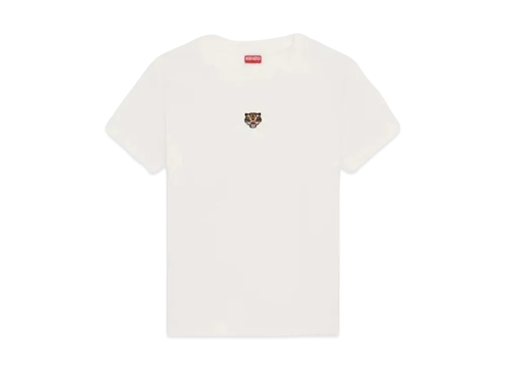 KENZO 'LUCKY TIGER CREST' Embroidered Classic T-shirt "Off White"