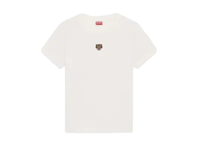 KENZO 'LUCKY TIGER CREST' Embroidered Classic T-shirt "Off White"
